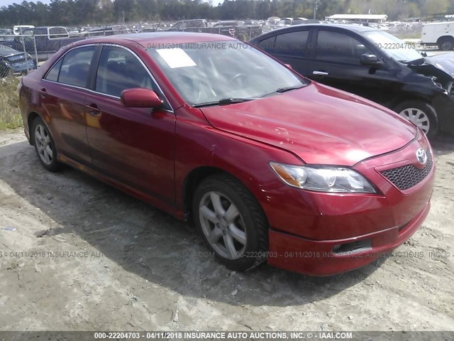 4T1BE46K58U200107 - 2008 TOYOTA CAMRY CE/LE/XLE/SE RED photo 1