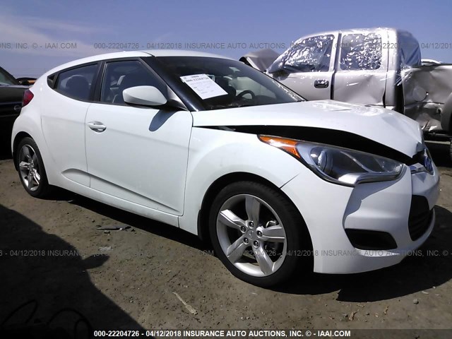 KMHTC6AD6DU086840 - 2013 HYUNDAI VELOSTER WHITE photo 1