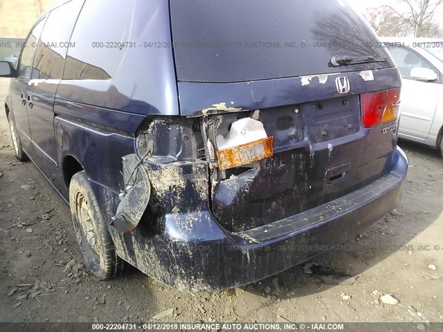 5FNRL185X3B107258 - 2003 HONDA ODYSSEY LX Dark Blue photo 6