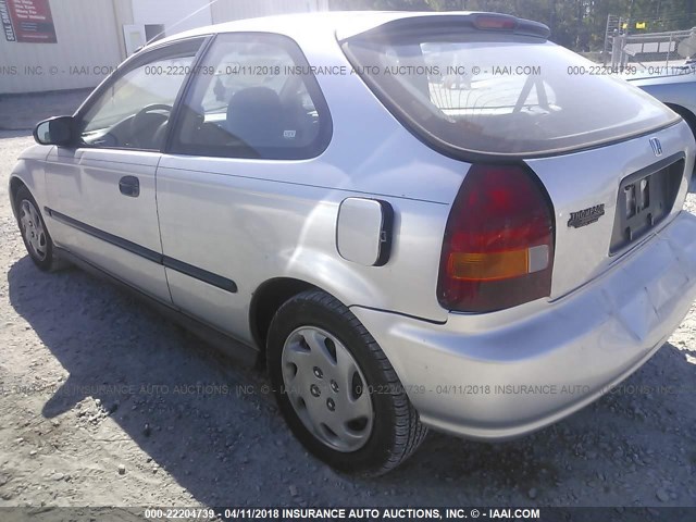 2HGEJ6424WH115353 - 1998 HONDA CIVIC CX GRAY photo 3