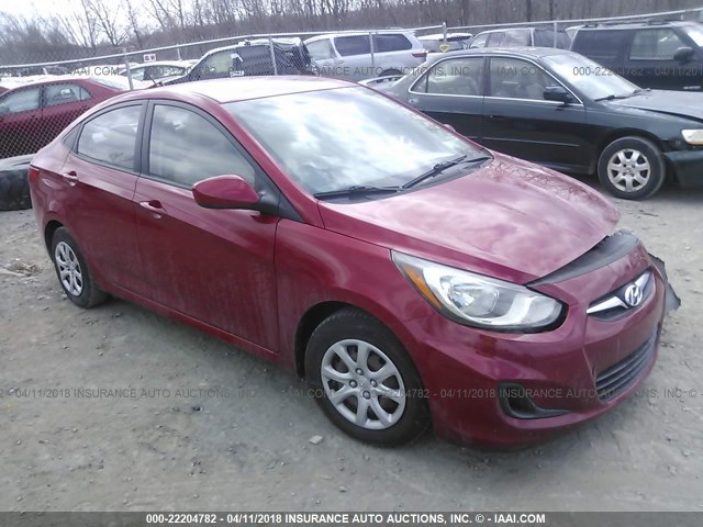 KMHCT4AE2EU777555 - 2014 HYUNDAI ACCENT GLS/GS RED photo 1