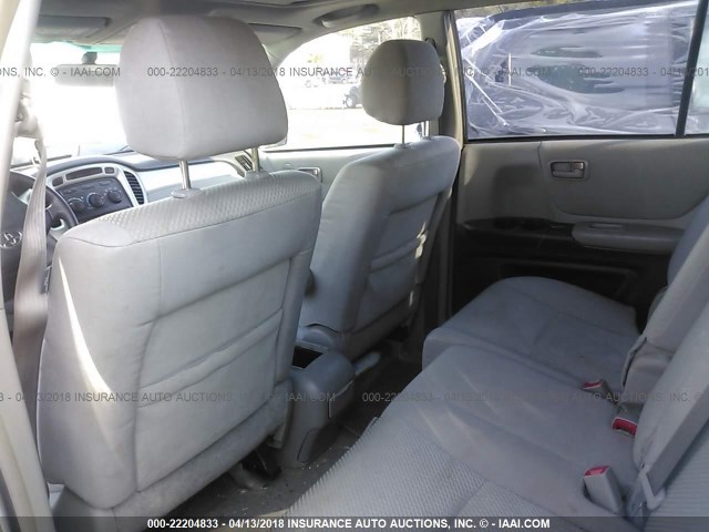 JTEEP21A950130883 - 2005 TOYOTA HIGHLANDER LIMITED WHITE photo 8