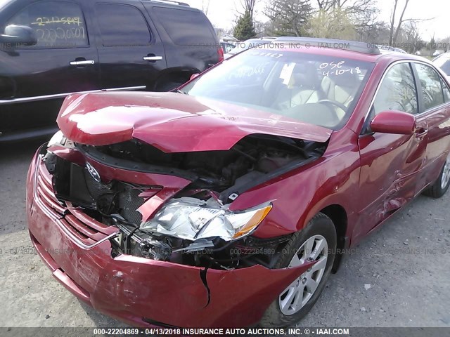 4T1BE46K17U156041 - 2007 TOYOTA CAMRY NEW GENERAT CE/LE/XLE/SE RED photo 6