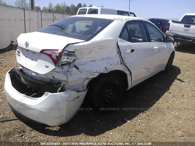 5YFBURHEXFP267100 - 2015 TOYOTA COROLLA L/LE/LE PLS/PRM/S/S PLS WHITE photo 4