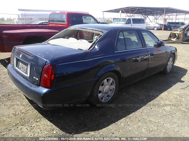 1G6KF54943U190883 - 2003 CADILLAC DEVILLE DTS BLUE photo 4