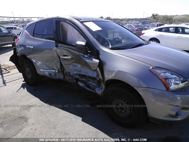 JN8AS5MT9FW669779 - 2015 NISSAN ROGUE SELECT S GRAY photo 6