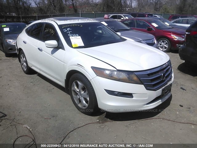 5J6TF2H55AL010122 - 2010 HONDA ACCORD CROSSTOUR EXL WHITE photo 1