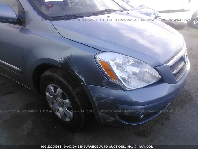 KNDMC233576027471 - 2007 HYUNDAI ENTOURAGE GLS/SE/LIMITED BLUE photo 6