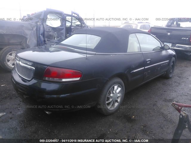 1C3EL65U01N655571 - 2001 CHRYSLER SEBRING LIMITED Navy photo 4