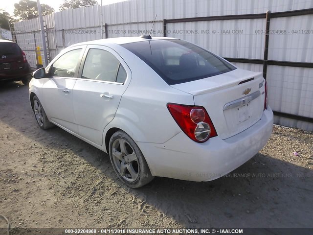 1G1JE5SB6F4201011 - 2015 CHEVROLET SONIC LTZ WHITE photo 3