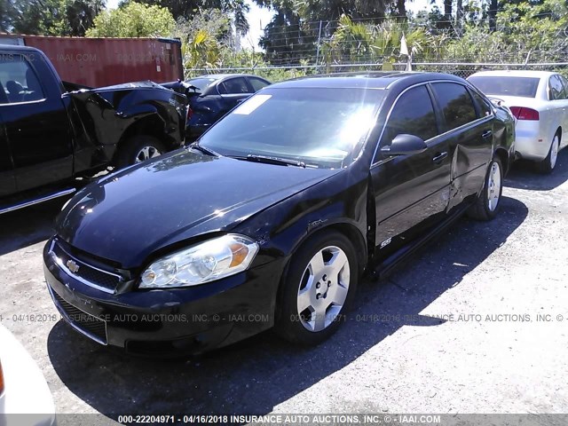 2G1WD58C679136698 - 2007 CHEVROLET IMPALA SUPER SPORT BLACK photo 2