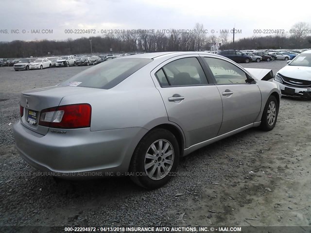 4A32B2FF8BE015777 - 2011 MITSUBISHI GALANT FE SILVER photo 4