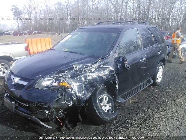 2HNYD18876H508567 - 2006 ACURA MDX TOURING BLACK photo 2