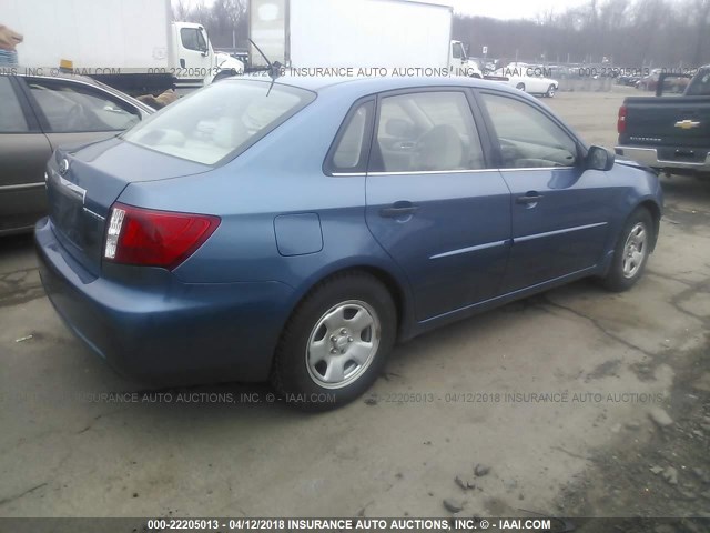 JF1GE61638H521786 - 2008 SUBARU IMPREZA 2.5I BLUE photo 4