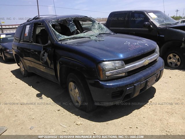 1GNDS13S722505871 - 2002 CHEVROLET TRAILBLAZER  BLUE photo 1