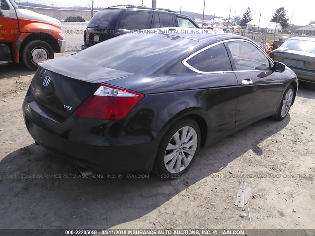 1HGCS22828A004077 - 2008 HONDA ACCORD EXL BLACK photo 4