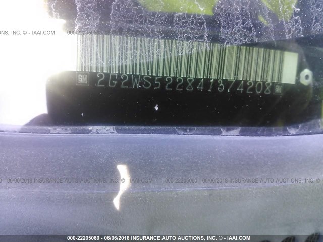 2G2WS522841374208 - 2004 PONTIAC GRAND PRIX GT2 ნაცრისფერი ფოტო 9