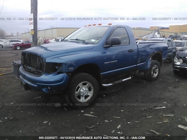 3D7KU26D43G756052 - 2003 DODGE RAM 2500 ST BLUE photo 2