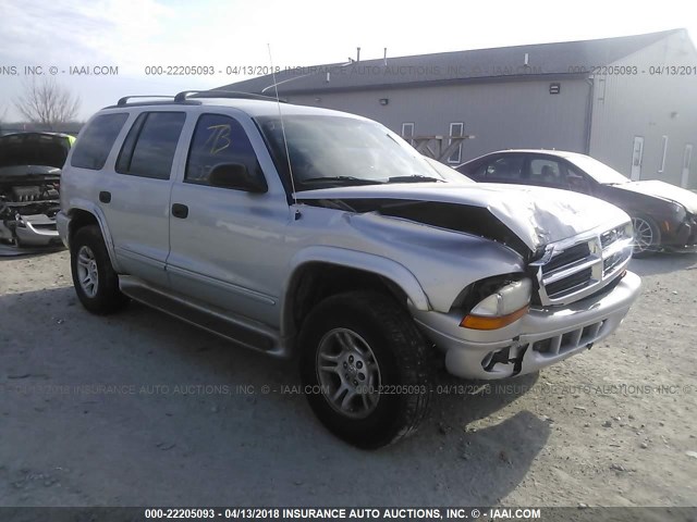 1D8HS48N33F544323 - 2003 DODGE DURANGO SLT SILVER photo 1