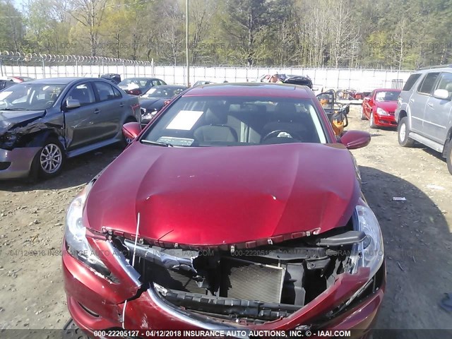 5NPEC4AC1BH189860 - 2011 HYUNDAI SONATA SE/LIMITED RED photo 6