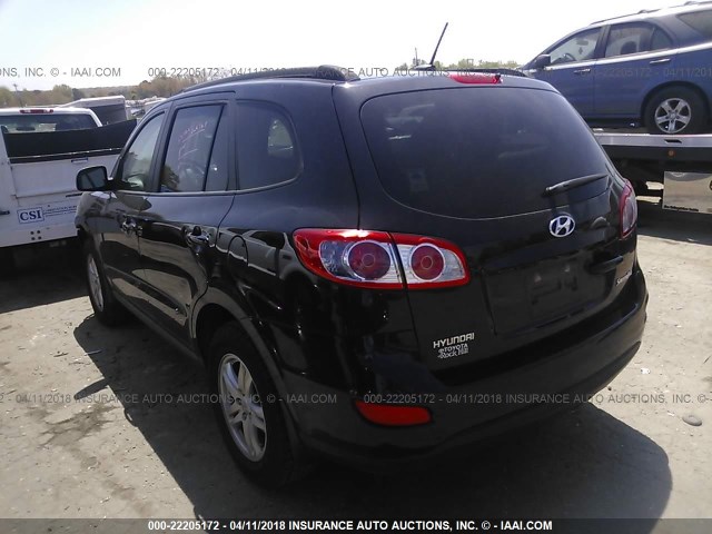 5XYZG3AB8BG078141 - 2011 HYUNDAI SANTA FE GLS BLACK photo 3