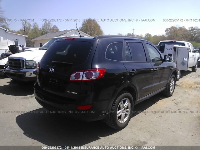 5XYZG3AB8BG078141 - 2011 HYUNDAI SANTA FE GLS BLACK photo 4