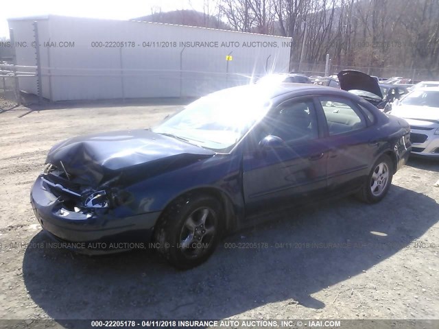 1FAFP53UX2A121039 - 2002 FORD TAURUS SE BLUE photo 2