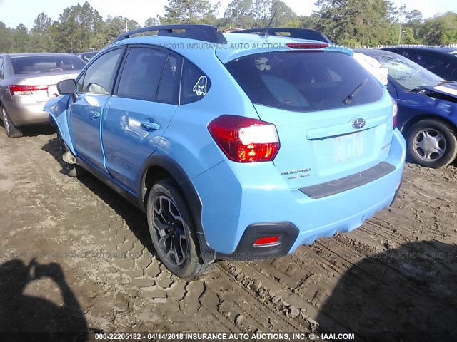 JF2GPABCXG8202719 - 2016 SUBARU CROSSTREK PREMIUM BLUE photo 3