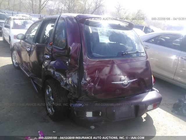 3C8FY4BB01T648563 - 2001 CHRYSLER PT CRUISER BURGUNDY photo 3