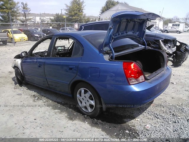 KMHDN46DX6U356229 - 2006 HYUNDAI ELANTRA GLS/GT/LIMITED BLUE photo 3