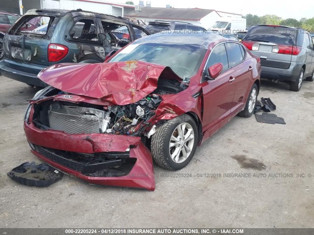 5XXGN4A76CG060046 - 2012 KIA OPTIMA EX RED photo 2