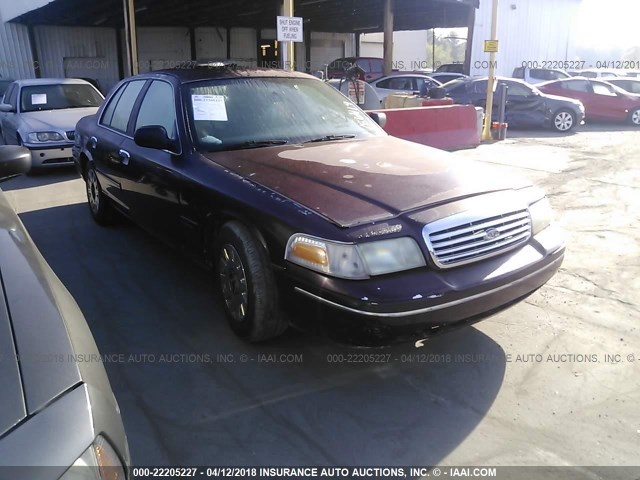 2FAHP71W13X186119 - 2003 FORD CROWN VICTORIA POLICE INTERCEPTOR BURGUNDY photo 1