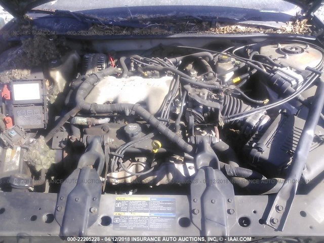 2G1WW12E159283487 - 2005 CHEVROLET MONTE CARLO LS BLACK photo 10