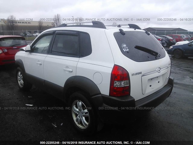 KM8JN72D56U303755 - 2006 HYUNDAI TUCSON GLS/LIMITED WHITE photo 3