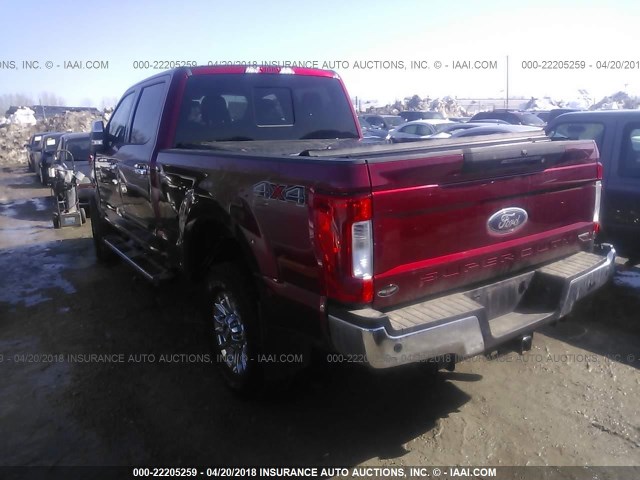 1FT7W2B67HED32011 - 2017 FORD F250 SUPER DUTY RED photo 3