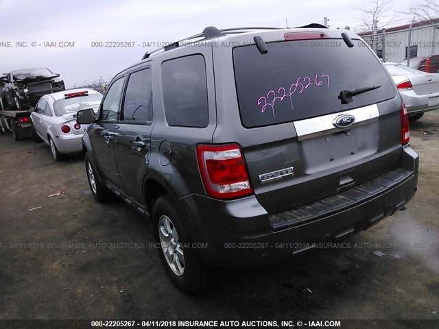 1FMCU9E76AKA87982 - 2010 FORD ESCAPE LIMITED GRAY photo 3