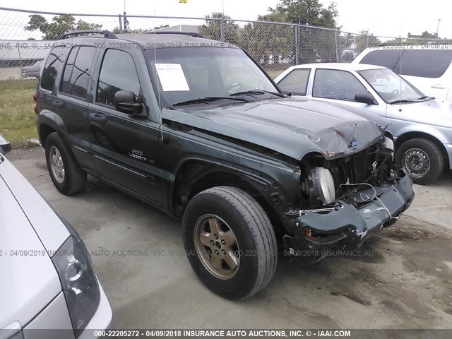 1J4GL58K03W666943 - 2003 JEEP LIBERTY LIMITED GREEN photo 1