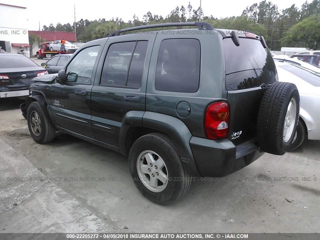 1J4GL58K03W666943 - 2003 JEEP LIBERTY LIMITED GREEN photo 3