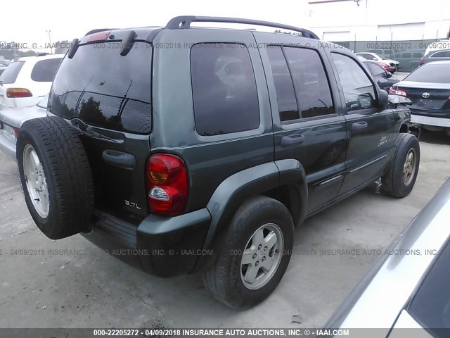 1J4GL58K03W666943 - 2003 JEEP LIBERTY LIMITED GREEN photo 4