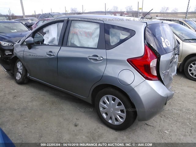 3N1CE2CP3FL426170 - 2015 NISSAN VERSA NOTE S/S PLUS/SV/SL/SR GRAY photo 3