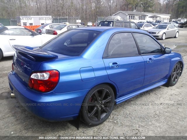 JF1GD29645G508188 - 2005 SUBARU IMPREZA WRX/VDT BLUE photo 4