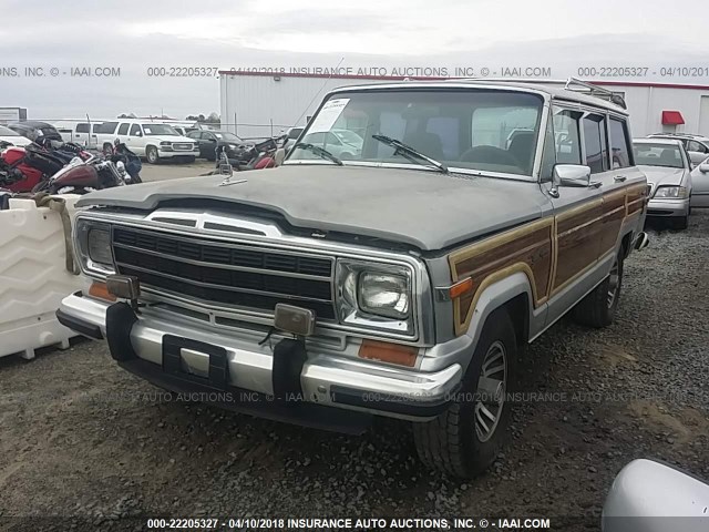 1J4GS5871LP500259 - 1990 JEEP GRAND WAGONEER  GRAY photo 2