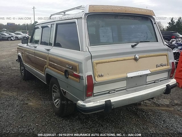 1J4GS5871LP500259 - 1990 JEEP GRAND WAGONEER  GRAY photo 3