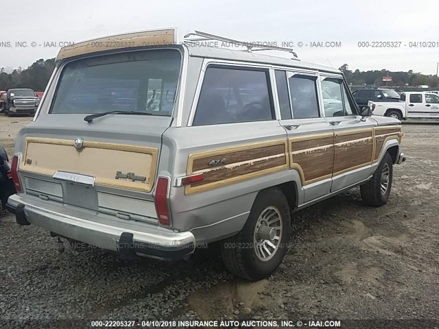 1J4GS5871LP500259 - 1990 JEEP GRAND WAGONEER  GRAY photo 4