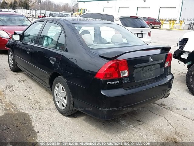 1HGES16315L018103 - 2005 HONDA CIVIC DX VP 黑色 照片 3