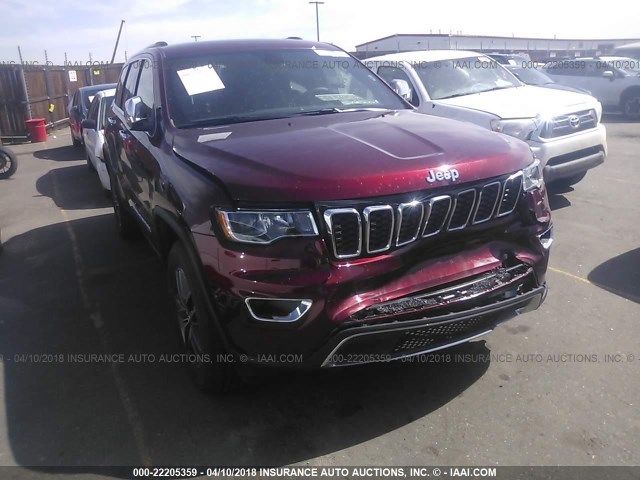 1C4RJFBG7JC293154 - 2018 JEEP GRAND CHEROKEE LIMITED RED photo 1