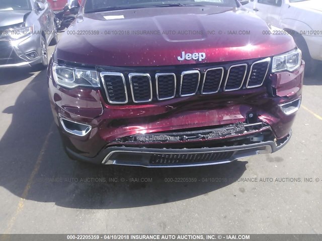 1C4RJFBG7JC293154 - 2018 JEEP GRAND CHEROKEE LIMITED RED photo 6