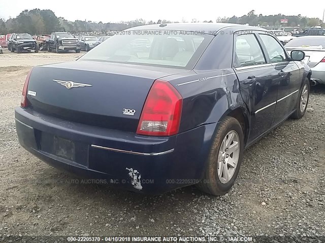 2C3KA53G96H339053 - 2006 CHRYSLER 300 TOURING BLUE photo 4