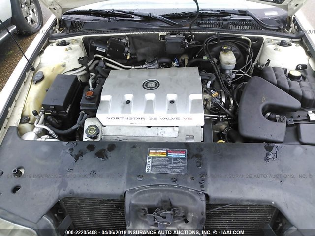 1G6KY54921U129457 - 2001 CADILLAC SEVILLE STS CREAM photo 10