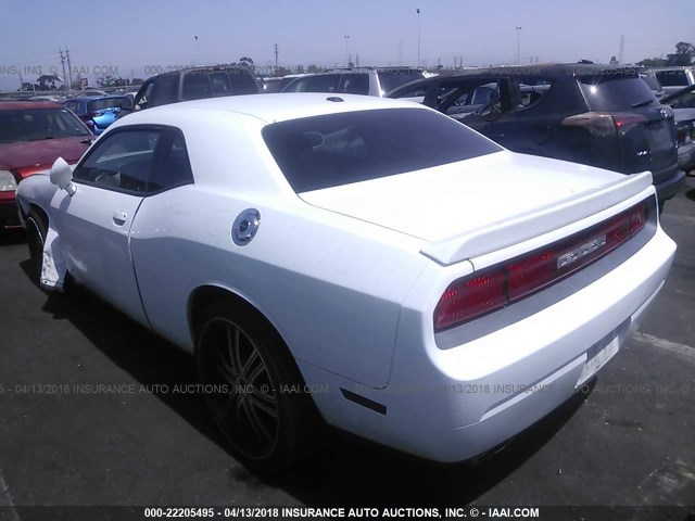 2C3CDYAG2EH294813 - 2014 DODGE CHALLENGER SXT WHITE photo 3